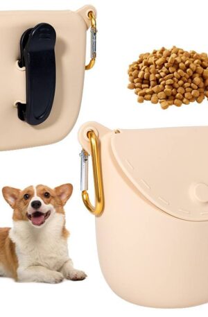 Silicone Dog Treat Snack Pouch Bag